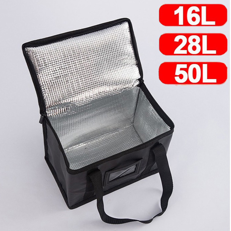 Food Storage Zipper Bags - 1 adet büyük yalıtımlı piknik çantaları,
