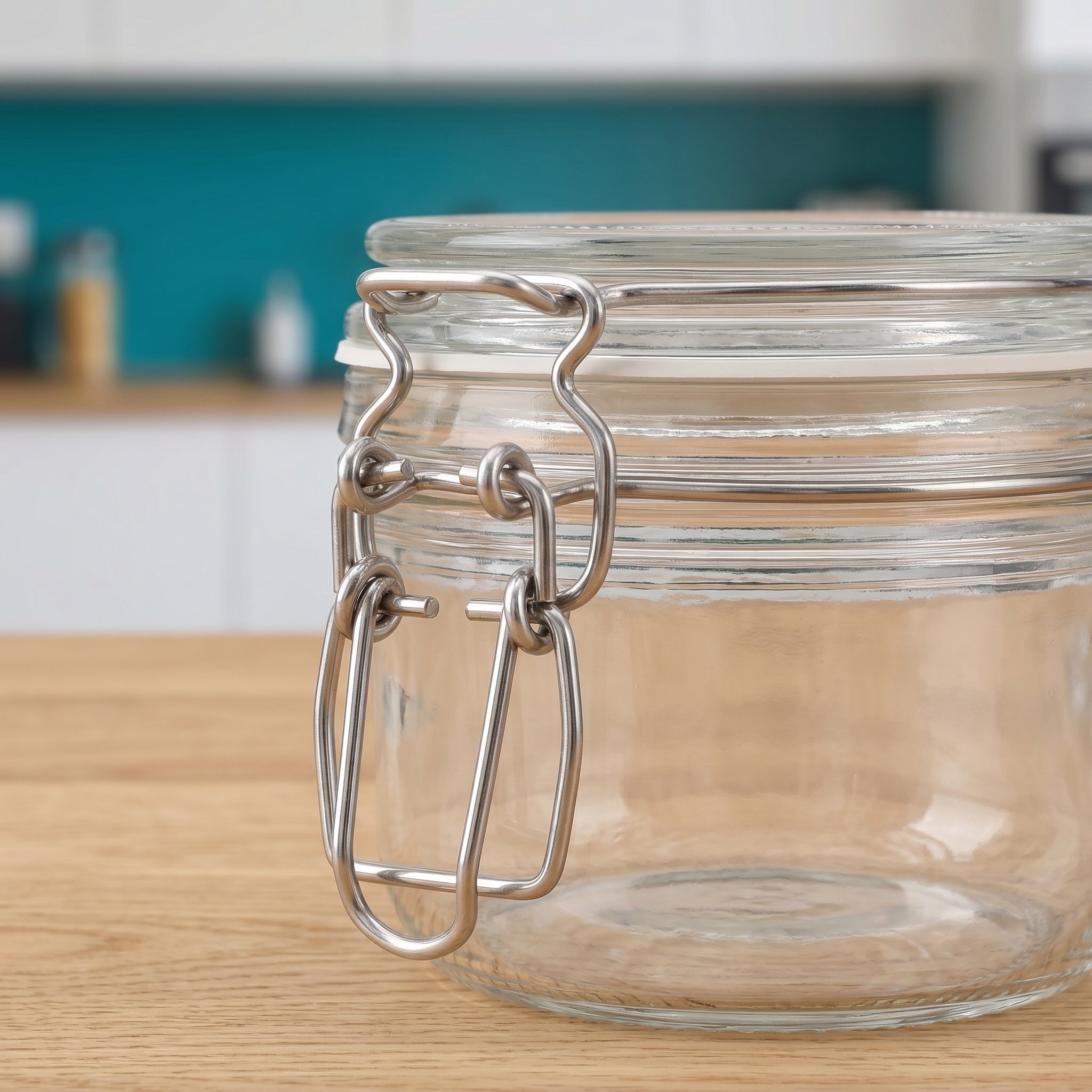Mason Jar Wide Mouth - 3 Adet Şık Paslanmaz Çelik Kavanoz