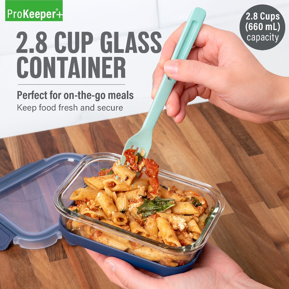 Food Storage Containers Glass - 2.8 Bardaklık Cam Gıda Saklama Kabı,