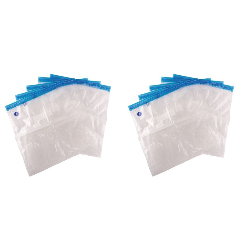 Food Storage Zipper Bags - 10 adet yeniden kullanılabilir vakumlu gıda