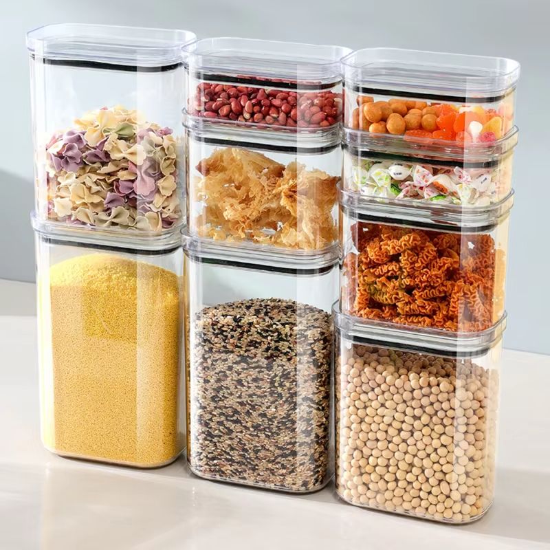 Food Storage Kitchen Cabinet - Mühürlü Kavanoz Mutfak Dolabı Düzenleyici Tahıl