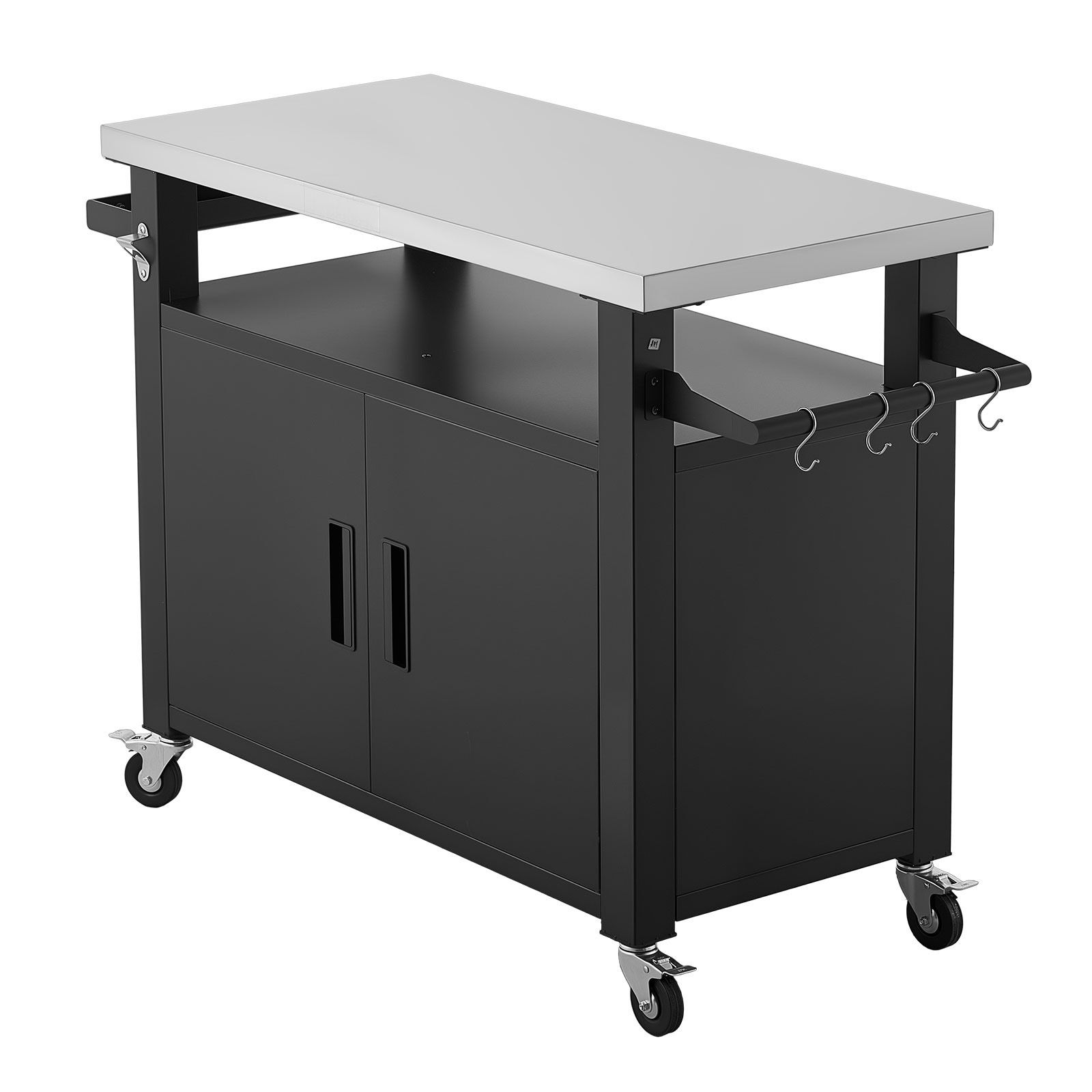 Food Storage Kitchen Cabinet - Depolama Dolaplı Açık Hava Izgara Arabası,