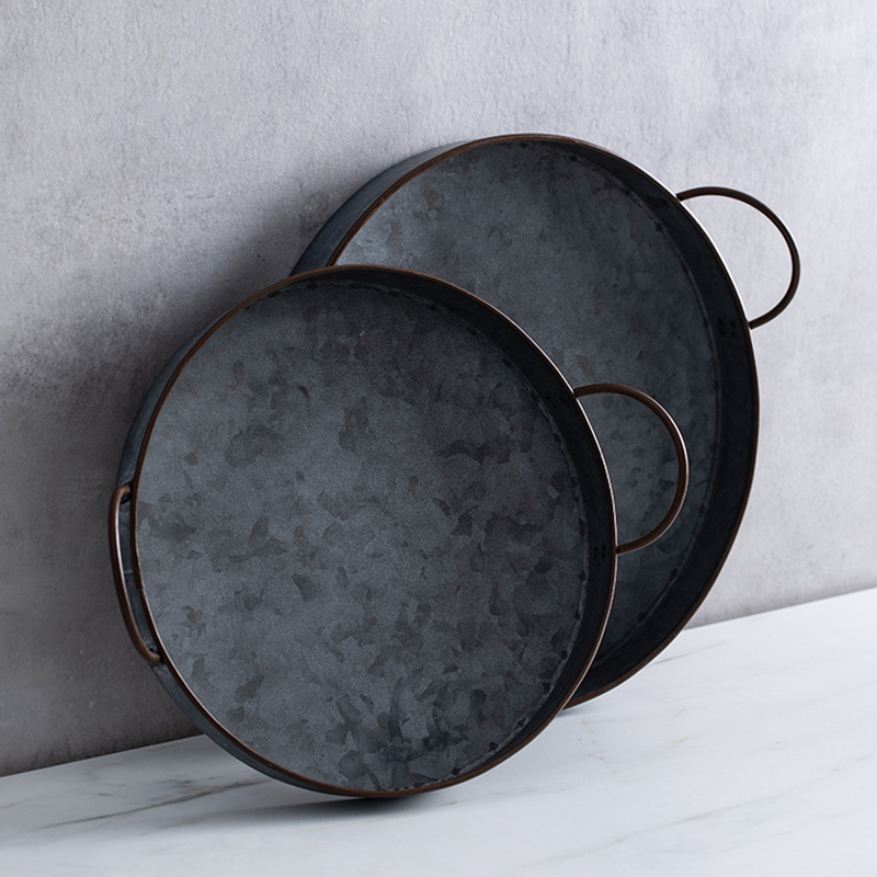 Food Storage For Restaurant - Avrupa Retro yuvarlak demir plaka kolu