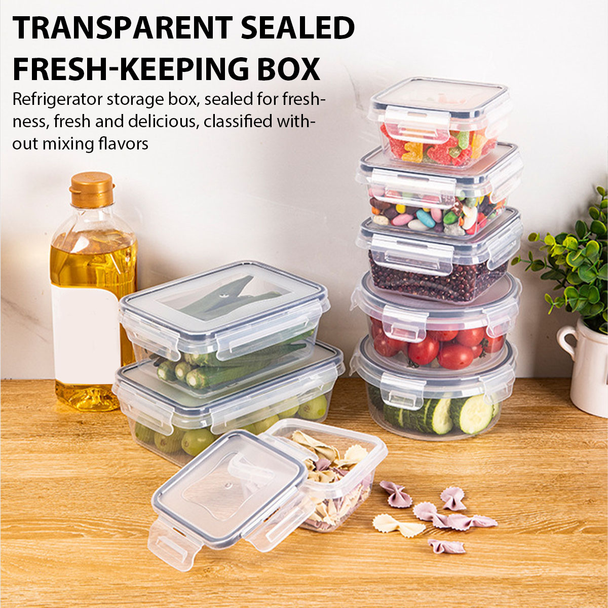 Food Storage Containers Set - 24'lü Gıda Saklama Kabı Seti Mutfak