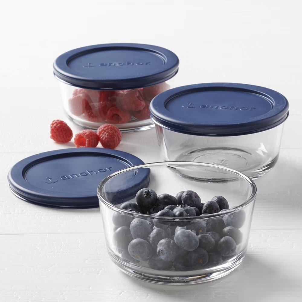 Food Storage Containers Glass - Anchor Hocking Cam Gıda Saklama Kapları,