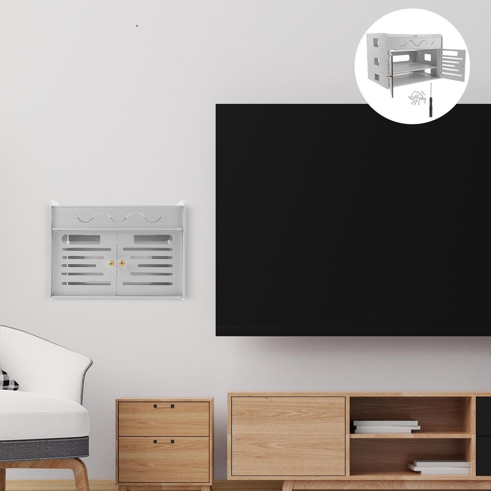Food Storage Rack - 3 Katmanlı WiFi Router Saklama Kutusu