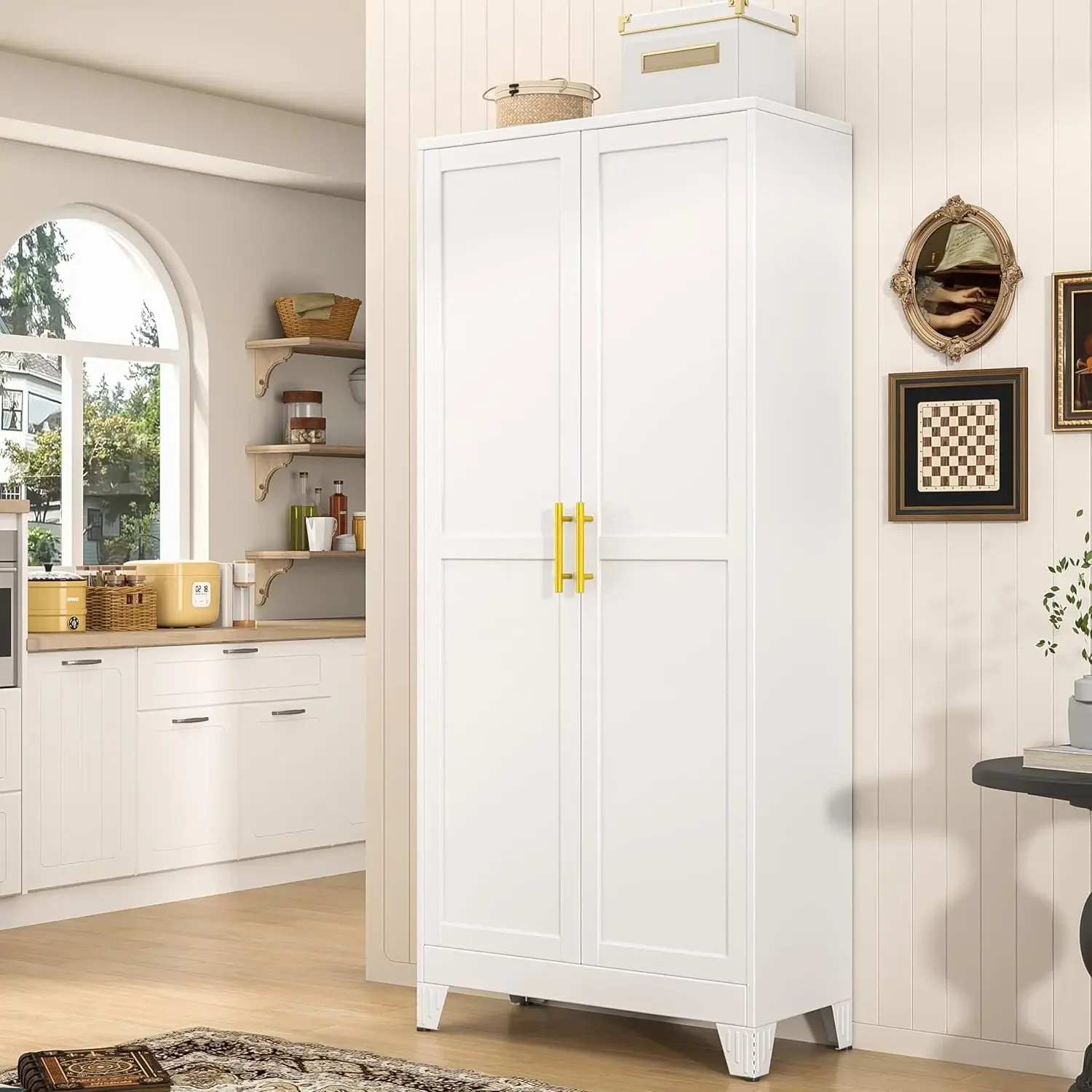 Food Storage Kitchen Cabinet - 71 cm Yüksekliğinde, Kapılı ve 4