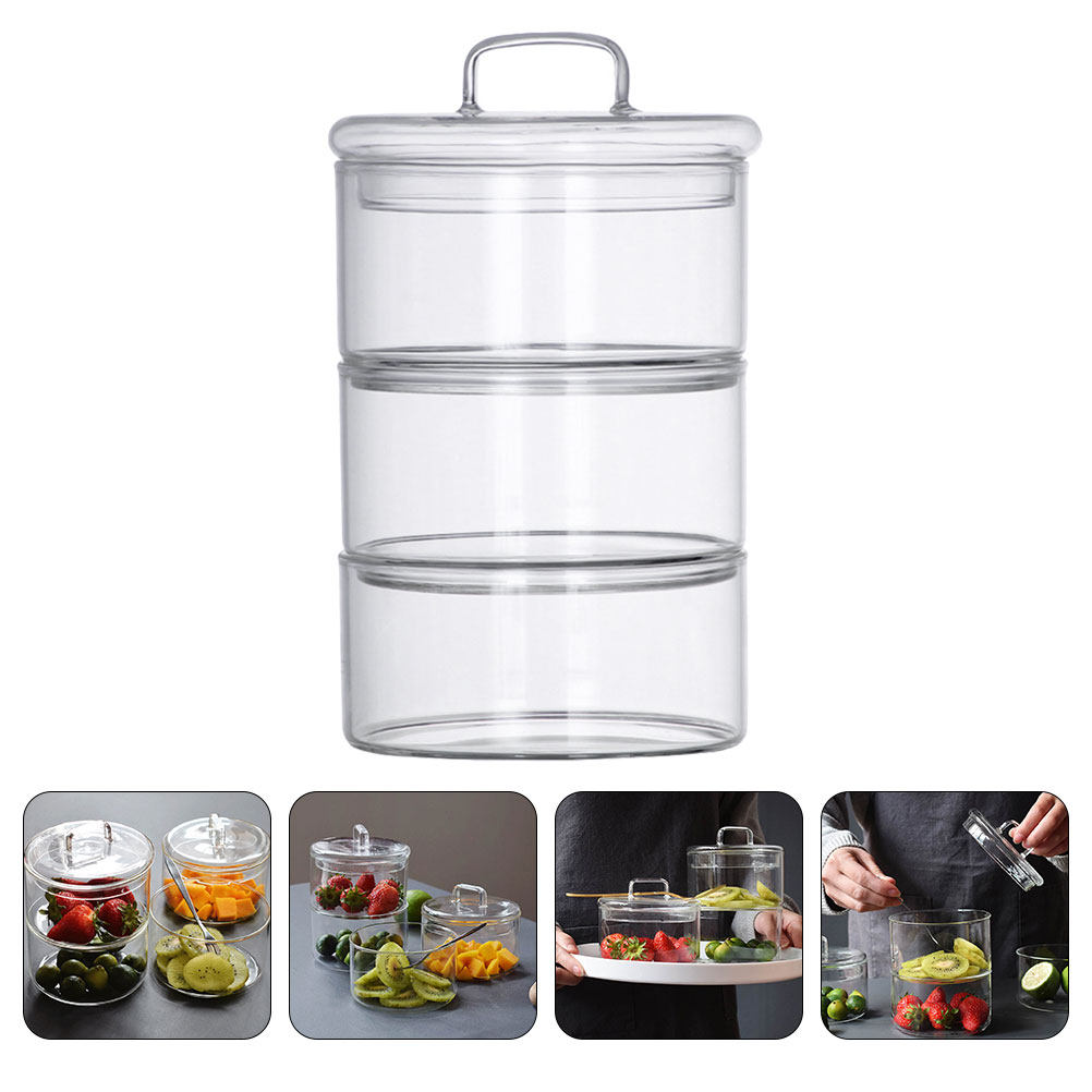 Food Storage Containers Glass - 1 takım şeffaf cam saklama kabı