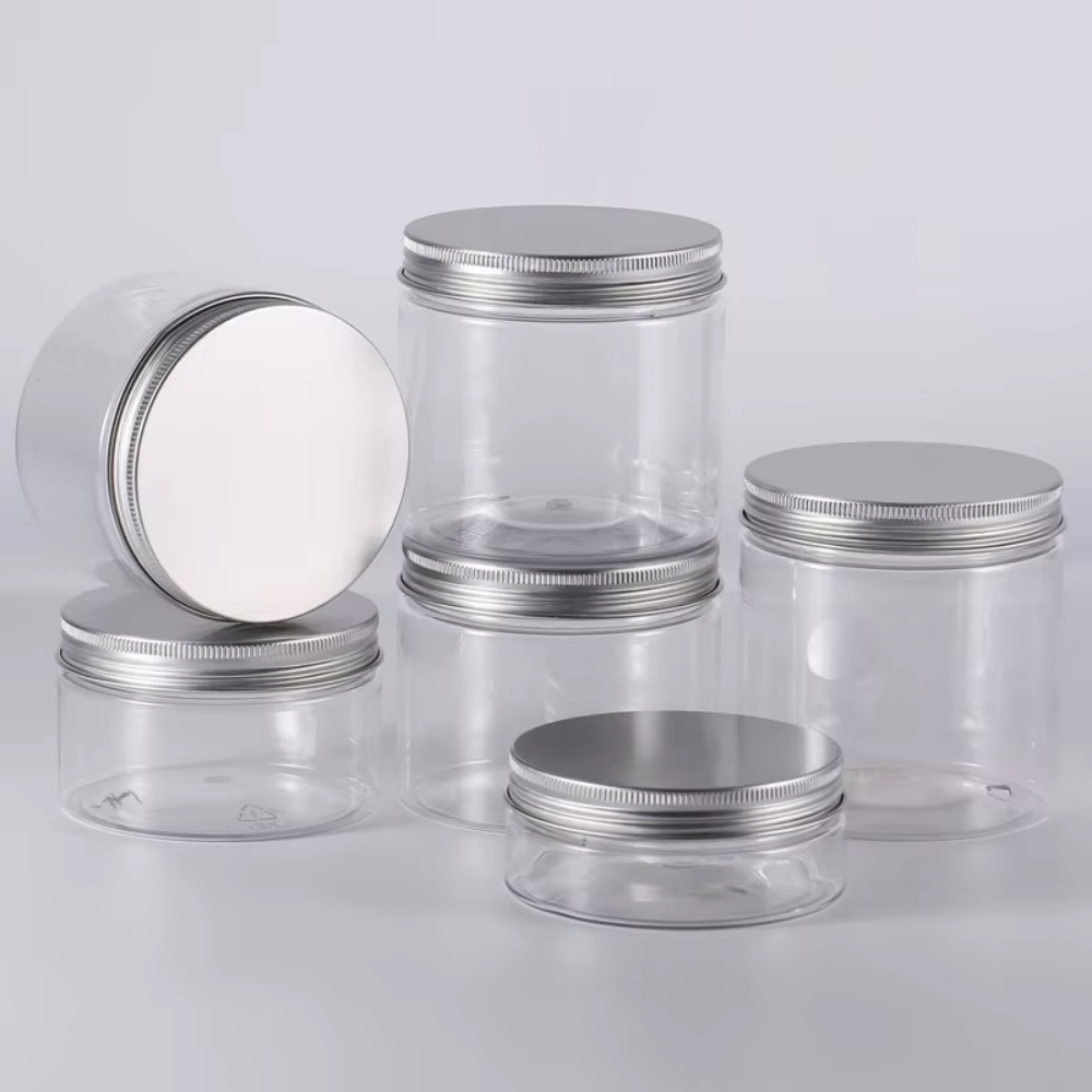 Mason Jar Wide Mouth - 6 adet 30ml-150ml şeffaf plastik Mason