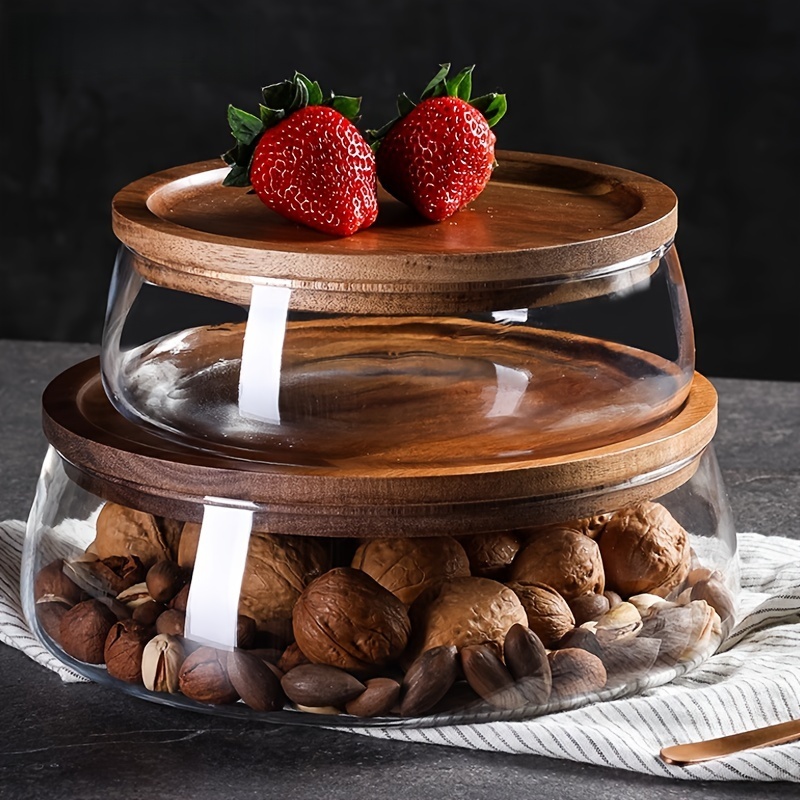 Food Storage Lidl - Ahşap Kapaklı Cam Kaplar – Gıda