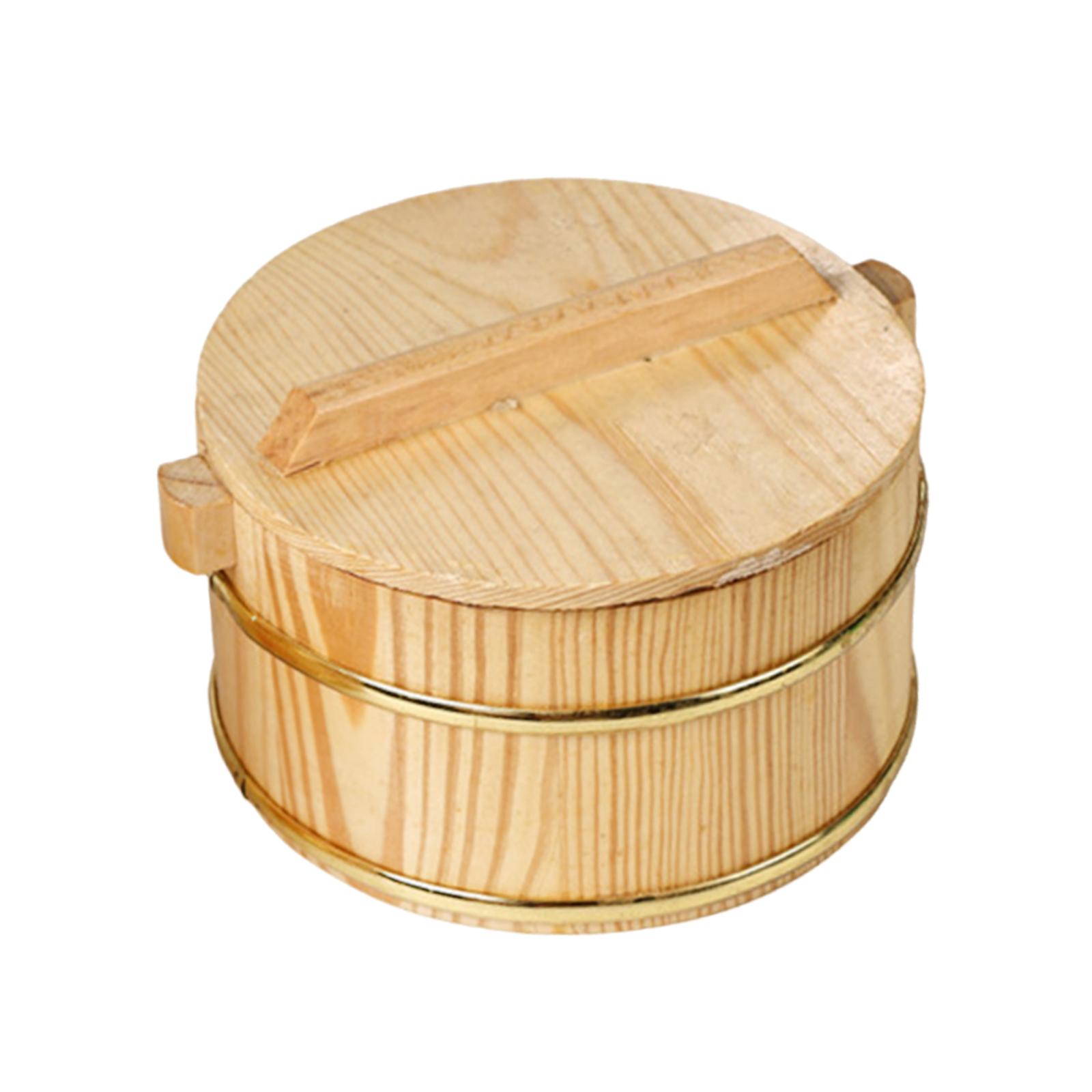 Food Storage For Restaurant - Ahşap buharlı pirinç kovası yemek tabağı
