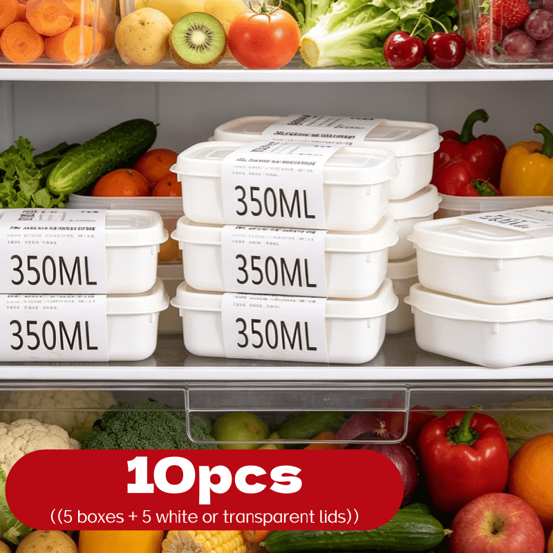 Food Storage Equipment - 10 Adet Yeniden Kullanılabilir İstiflenebilir Gıda