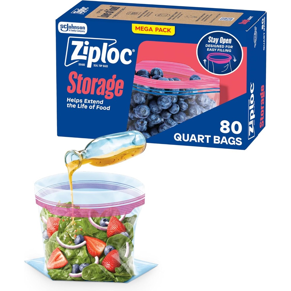 Food Storage Zipper Bags - Stand Up Quart Gıda Saklama Poşetleri