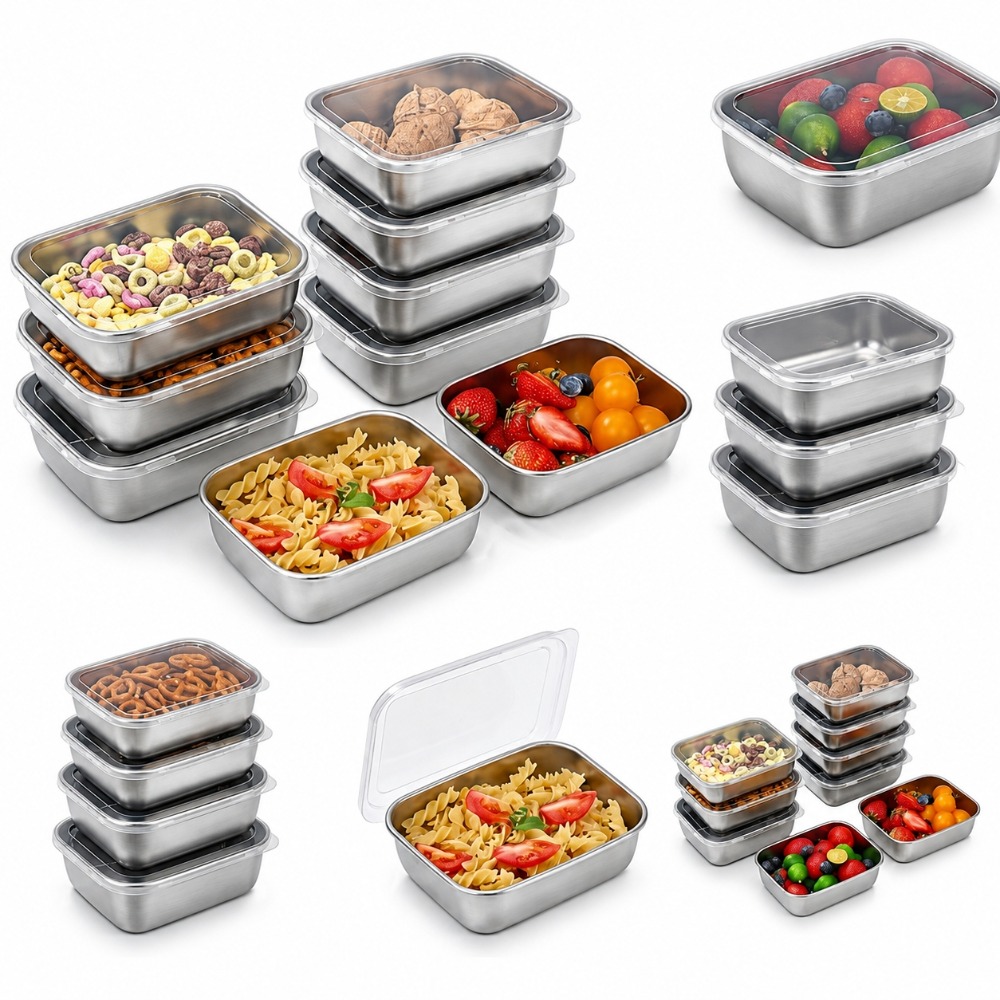 6 Adet Paslanmaz Çelik Gıda Sa - Food Storage Containers Set incelemesi ve fiyatı