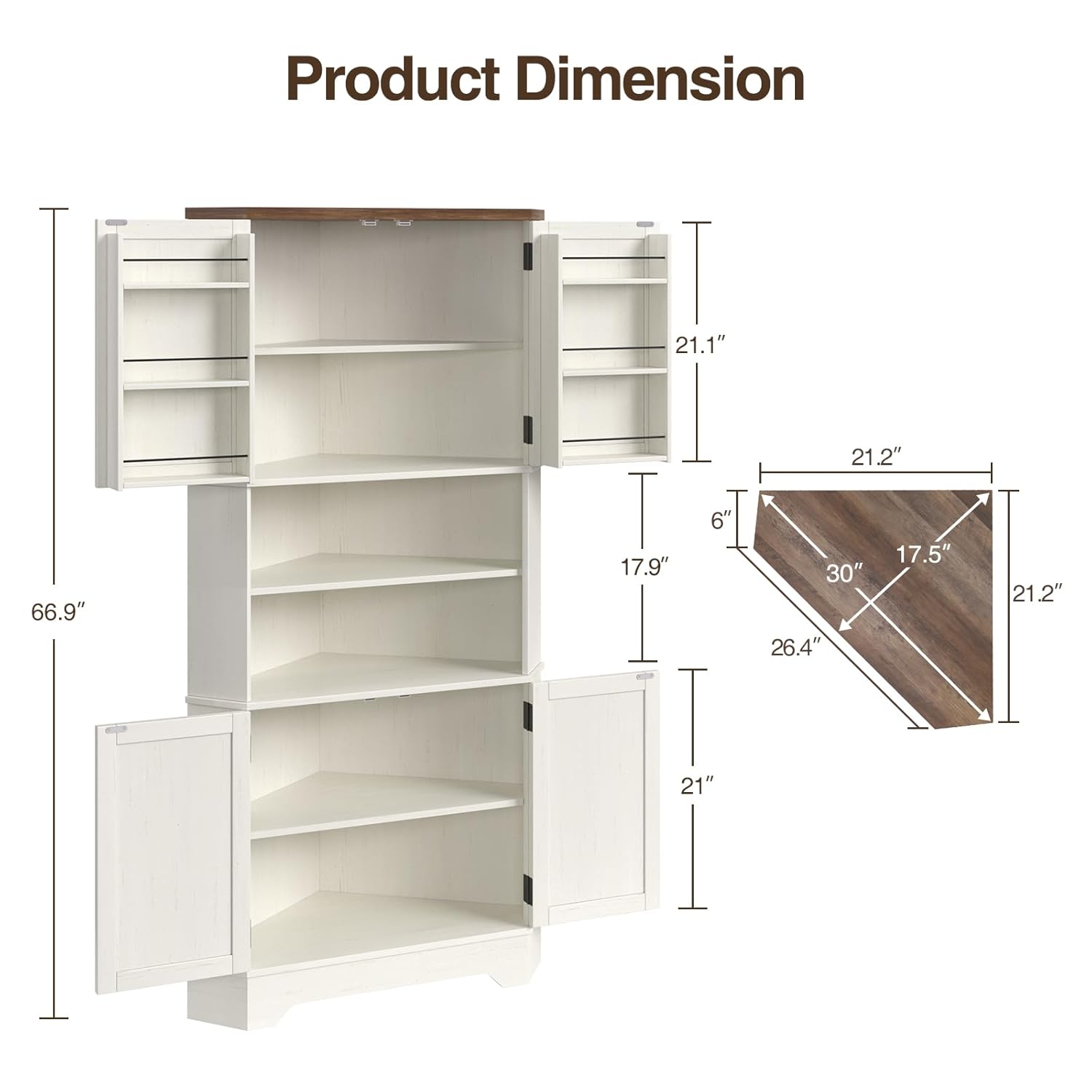 # ￥Köşe Dolabı, 67''H Mutfak K - Food Storage Kitchen Cabinet incelemesi ve fiyatı