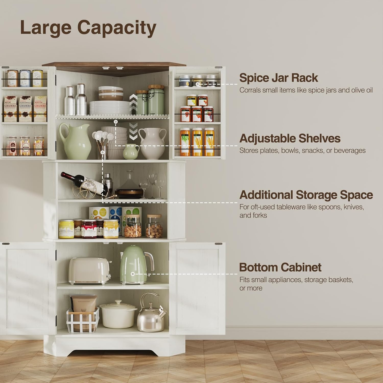 # ￥Köşe Dolabı, 67''H Mutfak K - Food Storage Kitchen Cabinet incelemesi ve fiyatı