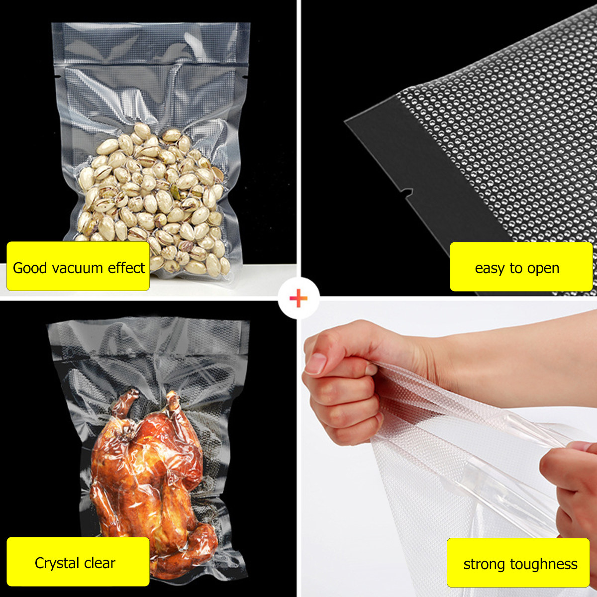 100 Adet Şeffaf Vakum Kapatma  - Food Storage And incelemesi ve fiyatı