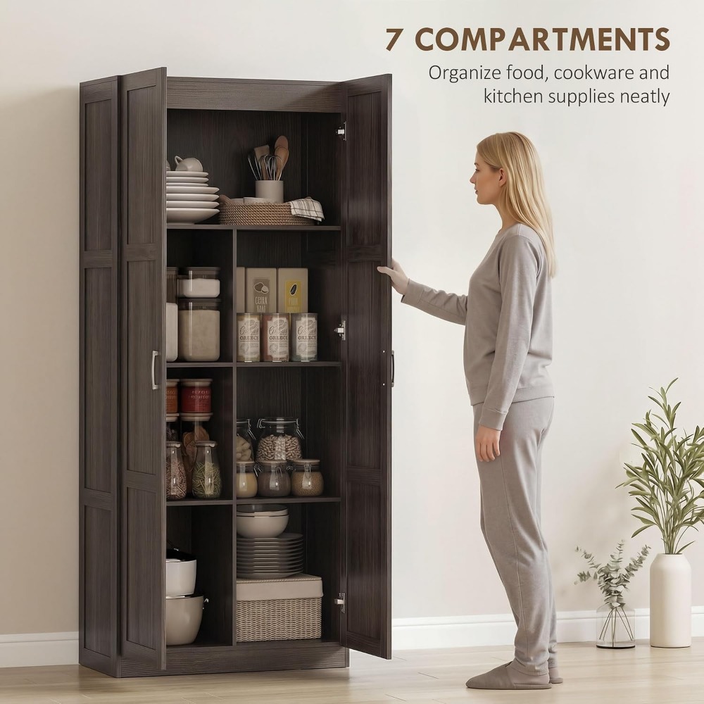 HOMCOM 71 inç Yüksekliğinde 4  - Food Storage Kitchen Cabinet incelemesi ve fiyatı